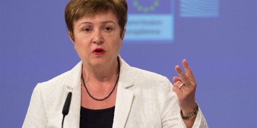European Commission Vice President Kristalina Georgieva at a press conference, Brussels, Belgium, July 27, 2016 (European Commission photo).