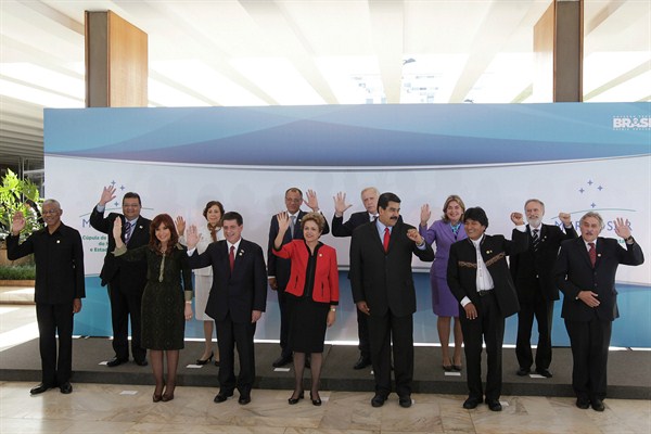 South American leaders during the Mercosur Summit at Itamaraty Palace, Brasilia, Brazil, July 17, 2015 (AP photo by Joedson Alves).