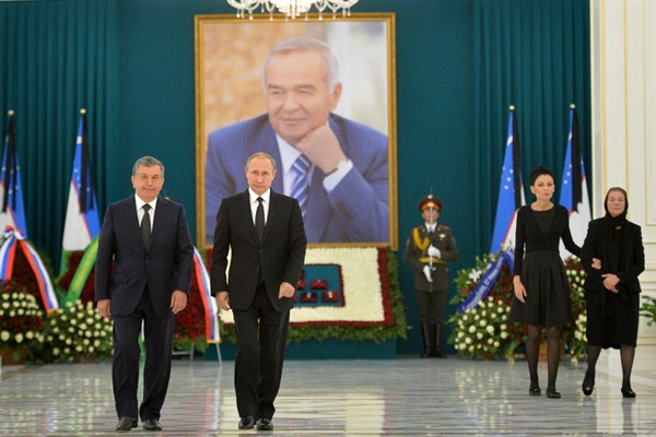The funeral ceremony for the late Uzbek President Islam Karimov, Samarkand, Uzbekistan, Sept. 6, 2016 (Sputnik photo by Alexei Druzhinin).