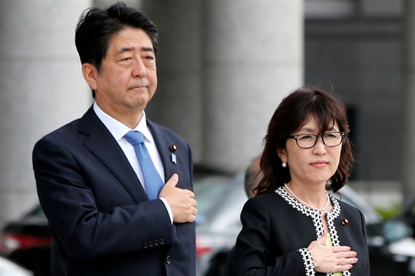 Prime Minister Shinzo Abe and Defense Minister Tomomi Inada, Tokyo, Sept. 12, 2016 (AP photo by Koji Sasahara). Reflecting the state of gender equality in Japan, Inada is one of only a handful of women who hold significant political positions there.