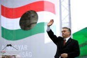 Hungarian Prime Minister Viktor Orban during the state commemoration ceremony of the 1956 Hungarian revolution, Budapest, Hungary, Oct. 23, 2016 (AP photo by Szilard Koszticsak).