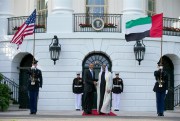President Barack Obama and Sheikh Mohammed bin Zayed Al Nahyan, crown prince of Abu Dhabi, at the White House, May 13, 2015 (AP photo by Carolyn Kaster).