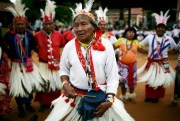 A woman from the indigenous Maca ethnic group during a celebration on American Indigenous International Day, Asuncion, Paraguay, April 19, 2011 (AP photo by Jorge Saenz).