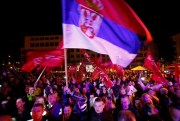 A rally during a speech by Milorad Dodik, president of the Serb-dominated region of Republika Srpska, Pale, Bosnia, Sept. 25, 2016 (AP photo by Amel Emric).