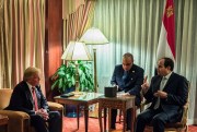 Then-Republican presidential nominee Donald Trump meeting with Egyptian President Abdel-Fattah el-Sisi in New York, Sept. 19, 2016 (AP photo by Andres Kudacki).
