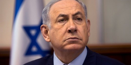 Israeli Prime Minister Benjamin Netanyahu attends a weekly cabinet meeting, Jerusalem, March 20, 2016 (AP photo by Sebastian Scheiner).