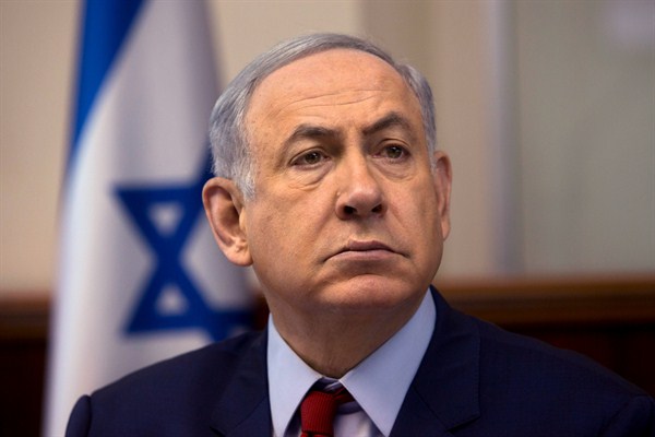 Israeli Prime Minister Benjamin Netanyahu attends a weekly cabinet meeting, Jerusalem, March 20, 2016 (AP photo by Sebastian Scheiner).