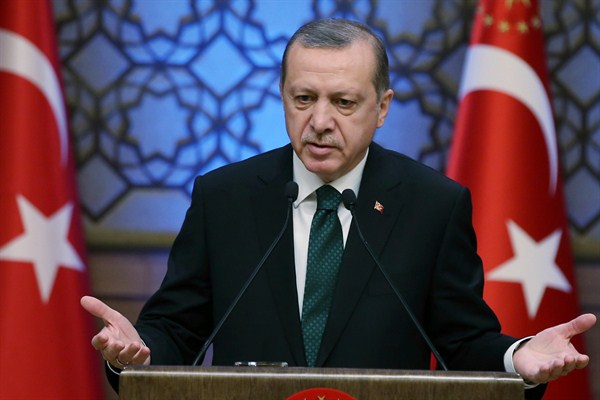 Turkish President Recep Tayyip Erdogan during an award ceremony in Ankara, Dec. 29, 2016 (Presidential Press Service photo by Yasin Bulbul).