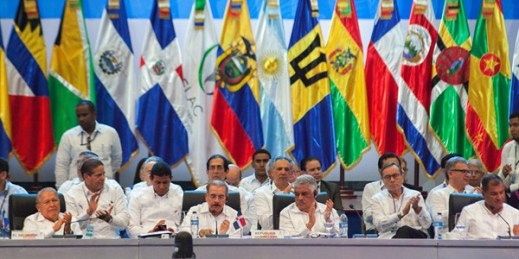 Heads of state at the V Summit of the Community of Latin American and Caribbean States, Bavaro, Dominican Republic, Jan. 25, 2017 (AP photo by Tatiana Fernandez).