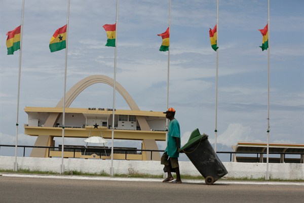 Black Star Square in the center of Accra, Ghana, June 8, 2015 (AP photo by Sunday Alamba).