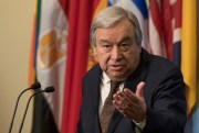 United Nations Secretary-General Antonio Guterres during a news conference, Feb. 1, 2017, New York (AP photo by Mary Altaffer).