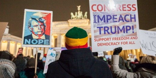 Protests against U.S. President Donald Trump and the far-right Alternative for Germany party, Berlin, Jan. 20, 2017 (SIPA photo by Omer Messinger).