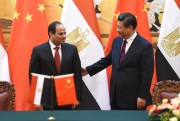 Egyptian President Abdel-Fattah el-Sissi and Chinese President Xi Jinping during a signing ceremony, Beijing, Dec. 23, 2014 (AP photo by Greg Baker).