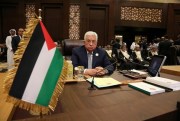 Palestinian President Mahmoud Abbas at a summit of the Arab League at the Dead Sea, Jordan, March 29, 2017 (AP photo by Raad Adayleh).