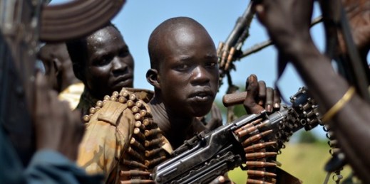 South Sudan government soldiers in the town of Koch, South Sudan, Sept. 25, 2015 (AP photo by Jason Patinkin).