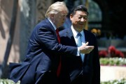 President Donald Trump and Chinese President Xi Jinping at Mar-a-Lago, Palm Beach, Fla., April 7, 2017 (AP photo by Alex Brandon).