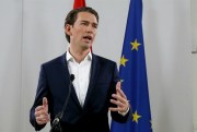 Austrian Foreign Minister Sebastian Kurz speaks at a news conference after a meeting of the Austrian People's Party, Vienna, Austria, May 14, 2017 (AP photo by Ronald Zak).