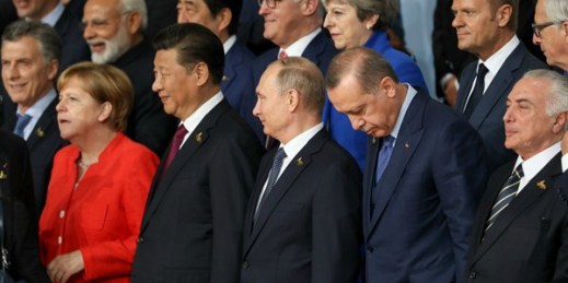 World leaders pose for a photo during the G20 summit in Hamburg, Germany, July 7, 2017 (Press Association via AP Images).