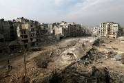 The former rebel-held neighborhood of Ansari in northeastern Aleppo after it was retaken by the Syrian government, Jan. 20, 2017 (AP photo by Hassan Ammar).