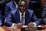 Senegalese President Macky Sall speaks during a U.N. Security Council meeting, Sept. 21, 2016 (AP photo by Julie Jacobson).