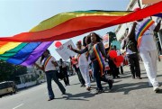 Members and supporters of Sri Lanka’s LGBT community participate in an event organized to mark World AIDS Day, Colombo, Sri Lanka, Dec. 1, 2012 (AP photo by Eranga Jayawardena).