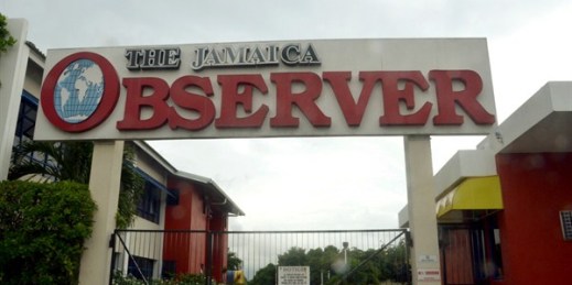 The entrance of the office of The Jamaica Observer, Kingston, Jamaica, October 26, 2017 (dpa photo by Georg Ismar via AP).