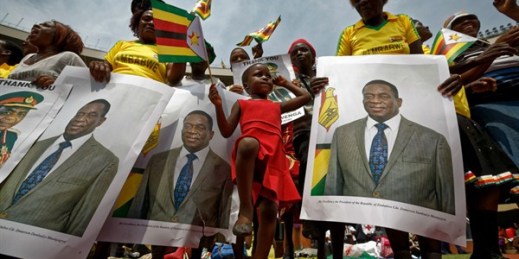 A young girl marches during a military parade at the inauguration of new Zimbabwean President Emmerson Mnangagwa, Harare, Zimbabwe, Nov. 24, 2017 (AP photo by Ben Curtis).