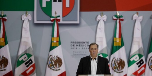 Jose Antonio Meade speaks following his registration as the PRI’s presidential candidate in Mexico City, Dec. 3, 2017.