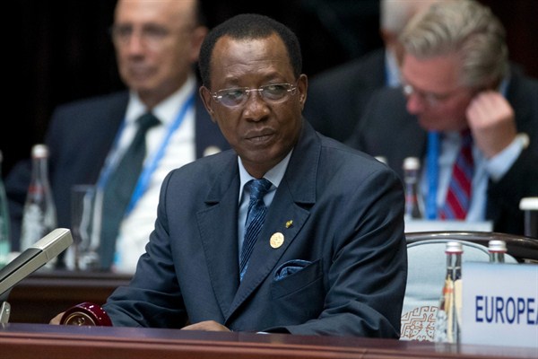 Chad’s president, Idriss Deby, at the opening ceremony of the G20 Summit, Hangzhou, China, Sept. 4, 2016 (AP photo by Mark Schiefelbein).
