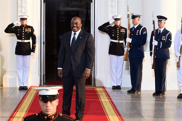 Congolese President Joseph Kabila at the U.S.-Africa Leaders Summit, Aug. 5, 2014 (AP photo by Susan Walsh).