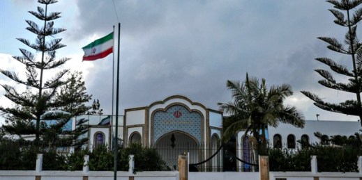 A view of the embassy of Iran in Rabat, Morocco, May 1, 2018 (AP photo by Mosa'ab Elshamy).