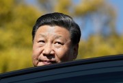 Chinese President Xi Jinping leaves after addressing a joint press conference with South African President Cyril Ramaphosa at the government’s Union Buildings in Pretoria, South Africa, July 24, 2018 (AP photo by Themba Hadebe).