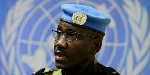 Senegalese Gen. Amadou Kane, deputy force commander of the U.N. mission in Mali, sits for an interview, Bamako, Mali, June 23, 2018 (Photo by Sean Kilpatrick for Canadian Press via AP Images).
