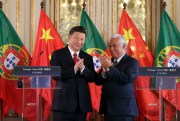 China’s President Xi Jinping and Portuguese Prime Minister Antonio Costa, right, after the signing of agreements between the two countries at the Queluz National Palace in Queluz, outside Lisbon, Dec. 5, 2018 (AP photo by Armando Franca).