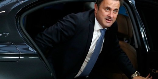 Luxembourg’s prime minister, Xavier Bettel, arrives for an EU summit in Brussels, Dec. 14, 2018 (AP photo by Alastair Grant).