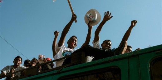 Supporters attend an election rally for presidential hopeful Marc Ravalomanana, Antananarivo, Madagascar, Nov. 3, 2018 (AP photo by Kabir Dhanji).