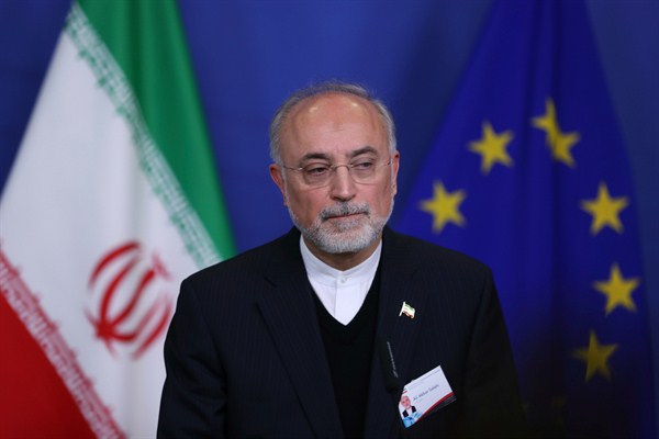 Iran’s vice president and head of its Atomic Energy Organization, Ali Akbar Salehi, at the European Commission headquarters in Brussels, Belgium, Nov. 26, 2018 (AP photo by Francisco Seco).