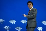 Japanese Prime Minister Shinzo Abe arrives for a plenary session at the annual meeting of the World Economic Forum, Davos, Switzerland, Jan. 23, 2019 (AP photo by Gian Ehrenzeller).