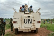 Peacekeepers from the United Nations Mission in South Sudan in Bentiu, South Sudan, June 18, 2017 (AP photo by Sam Mednick).
