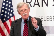 U.S. national security adviser John Bolton, a past proponent of striking Iran, speaks at the United Against Nuclear Iran summit, New York, Sept. 25, 2018 (Photo by Michael Brochstein for Sipa via AP Images).
