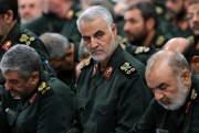 Revolutionary Guard Gen. Qassem Soleimani, center, attends a meeting with Supreme Leader Ayatollah Ali Khamenei and Revolutionary Guard commanders in Tehran, Iran, Sept. 18, 2016 (Office of the Iranian Supreme Leader via AP Images).