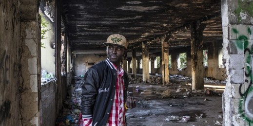 Lamin Saidykhan, a migrant from Gambia, in the “Ghetto,” a squatter settlement on the outskirts of Rome, Italy, Nov. 2018 (Photo by Jason Florio).