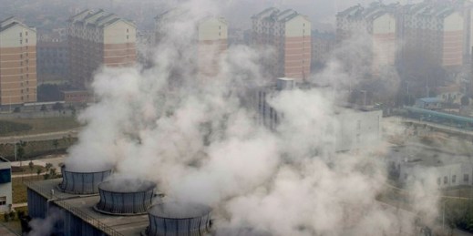 Smoke rises from a garbage incineration plant in Wuhan, China, Jan. 9, 2015 (Photo by Dong Mu for Imaginechina via AP Images).
