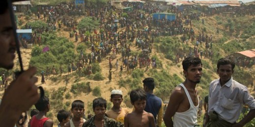 Rohingya refugees at the Kutupalong refugee camp in Cox’s Bazar, Bangladesh, April 24, 2019 (AP photo).