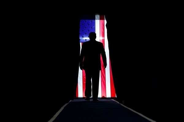 President Donald Trump arrives to speak at a campaign rally in Lake Charles, Louisiana, Oct. 11, 2019 (AP photo by Evan Vucci).