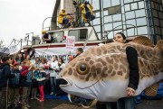 A protest against overfishing organized by the World Wildlife Fund, Brussels, Belgium, May 13, 2013 (AP photo by Geert Vanden Wijngaert).