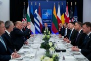 President Donald Trump speaks during a working lunch with NATO members that have met their financial commitments to the the organization, in Watford, England, Dec. 4, 2019 (AP photo by Evan Vucci).