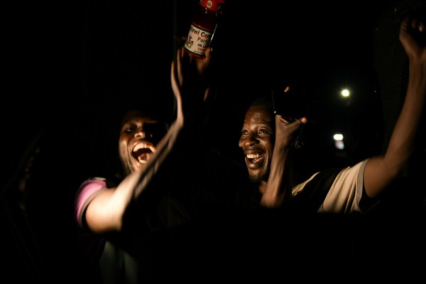 Opposition party supporters celebrate after Malawi’s Constitutional Court unanimously annulled the results of last May’s disputed presidential election, Lilongwe, Malawi, Feb. 3, 2020 (AP photo by Thoko Chikondi).