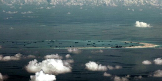 China’s reclamation of Mischief Reef in the Spratly Islands, South China Sea, May 11, 2015 (Photo by Ritchie B. Tongo for European Pressphoto Agency via AP Images).