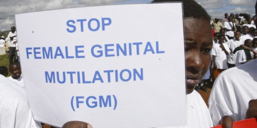 A protest against female genital mutilation.